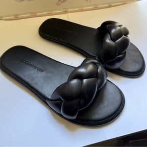 Rebecca Minkoff Black Minimalist Slide Sandals